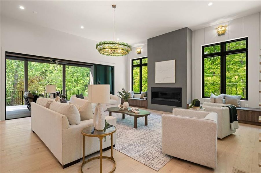 Furnished interior view inside a new home in , Atlanta (Image 9).