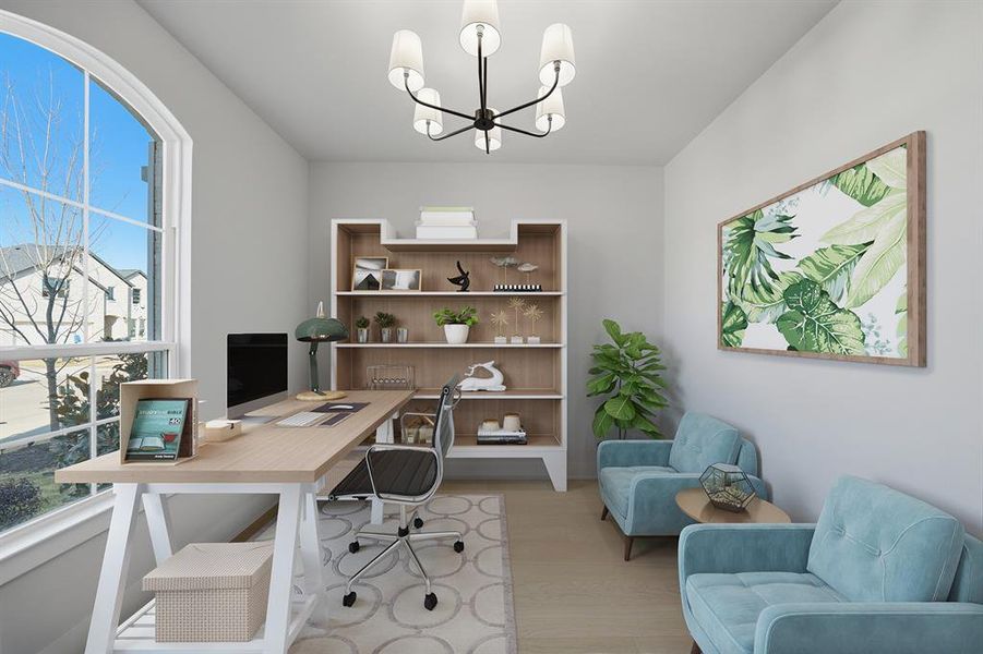 Furnished interior view inside a new home in Brookhollow West, Prosper (Image 16).