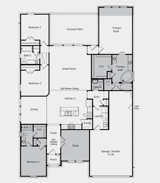 Structural options added include: Gourmet kitchen 2, additional bedroom with bath, raised ceilings in foyer and gathering room, extended owner's suite, 8' doors and study.