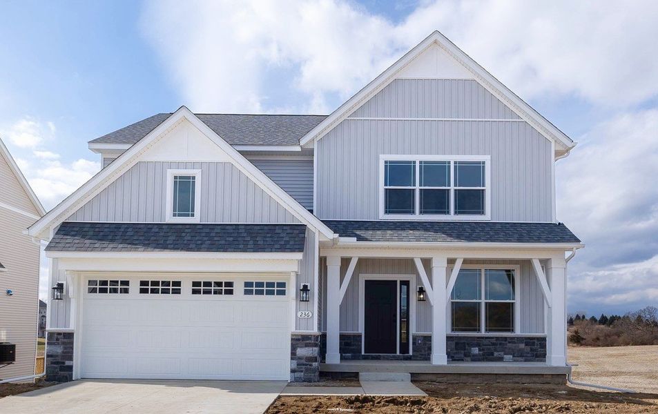 Representative exterior photo of a completed home built from the The Kettering by Norfolk Homes in Preserve at Magnolia Park, Jackson, MI (Image 31).