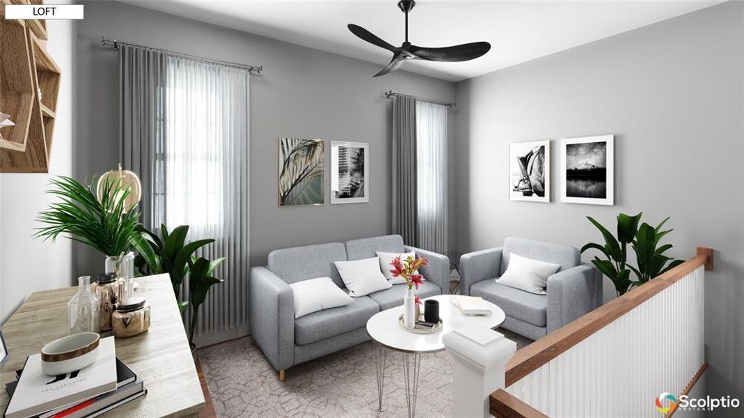 Furnished interior view inside a new home in , Leander (Image 22).