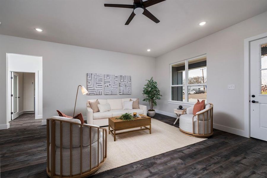 Furnished interior view inside a new home in , River Oaks (Image 12).