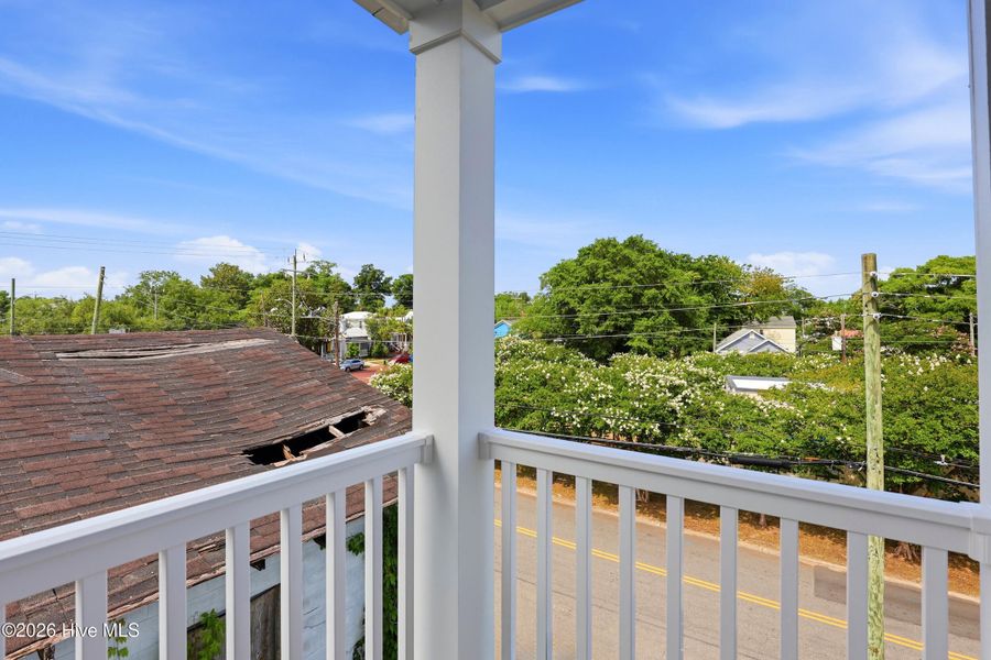 Exterior details and patio area of a home in Downtown Wilmington Collective, Wilmington (Image 3).