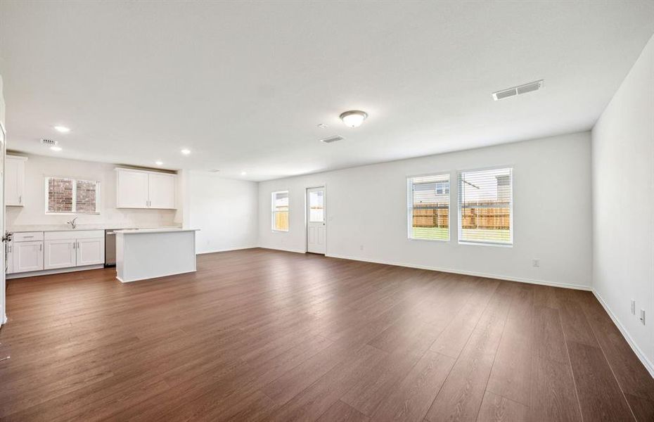 View of kitchen from gathering room