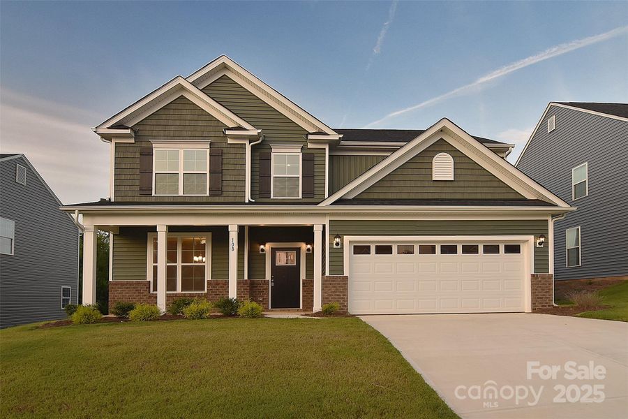Front exterior of a new home in Larkin, Statesville, NC, highlighting curb appeal (Image 17).