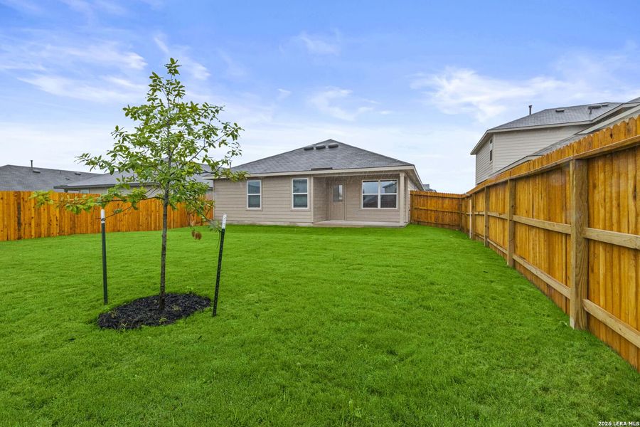 Exterior details and patio area of a home in Riverstone at Westpointe, San Antonio (Image 2).
