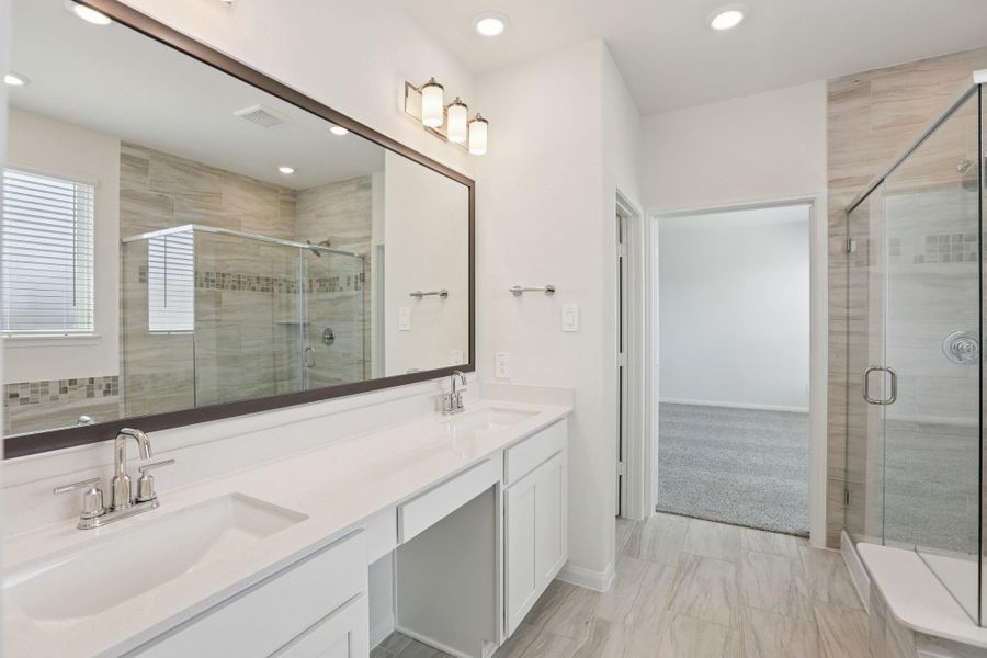 Furnished interior view inside a new home in Kemah Crossing - Luxe Series, Kemah (Image 33). Furnished interior view inside a new home in Kemah Crossing - Luxe Series, Kemah (Image 33).