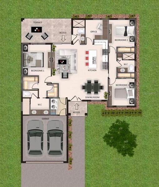 2D floor plan layout of this home in , Port Charlotte, FL (Image 4).