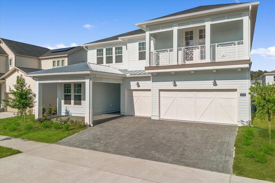 Front exterior of a new home in , St. Cloud, FL, highlighting curb appeal (Image 25). Front exterior of a new home in , St. Cloud, FL, highlighting curb appeal (Image 25).