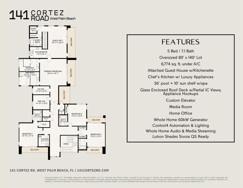 2D floor plan layout of this home in , West Palm Beach, FL (Image 3).