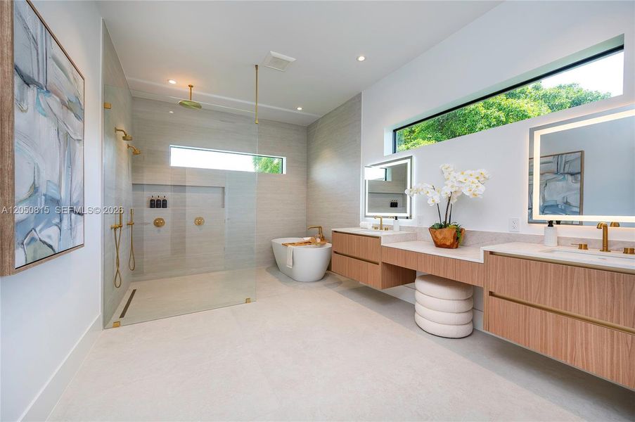 Furnished interior view inside a new home in , Miami (Image 31).