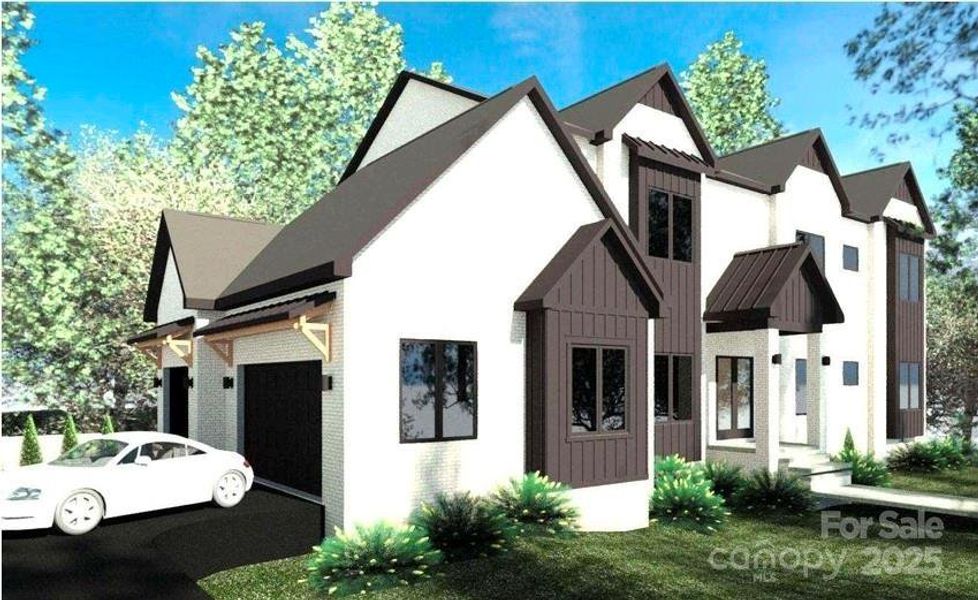 Exterior rendering of this home design in , Waxhaw, NC (Image 1).