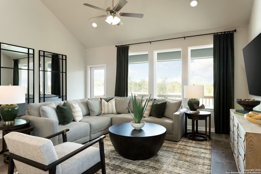 Furnished interior view inside a new home in Hunter's Ranch, San Antonio (Image 10).