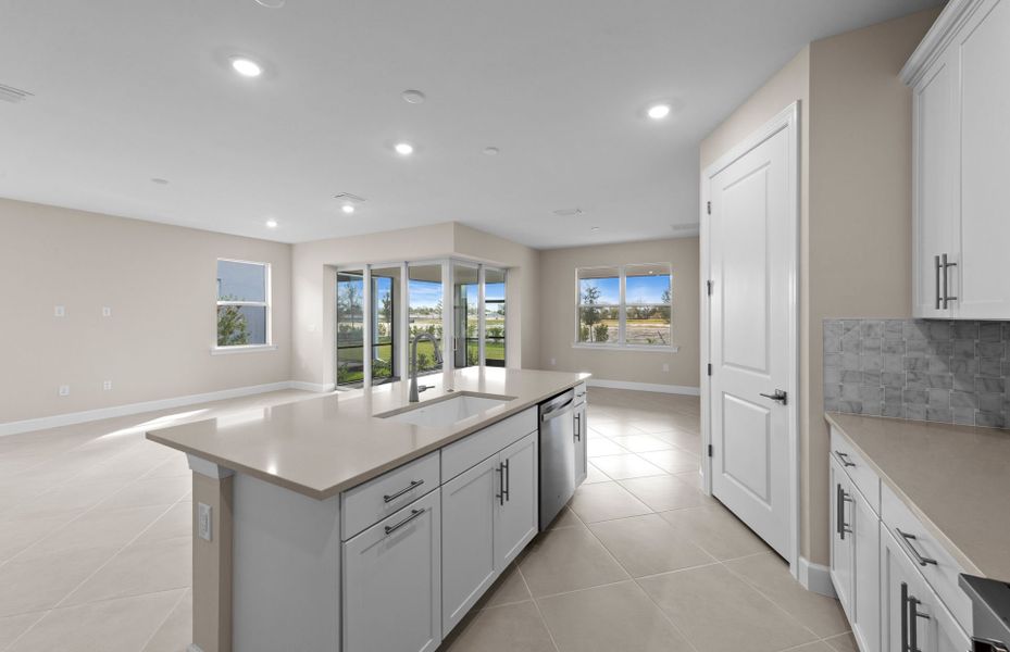 Furnished interior view inside a new home in Del Webb Oak Creek, North Fort Myers (Image 7). Furnished interior view inside a new home in Del Webb Oak Creek, North Fort Myers (Image 7).