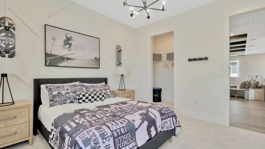 The Fifth Bedroom of a DRB Homes Grand Eider model, which is a home plan offered at Serengeti in Spring Hill, FL.