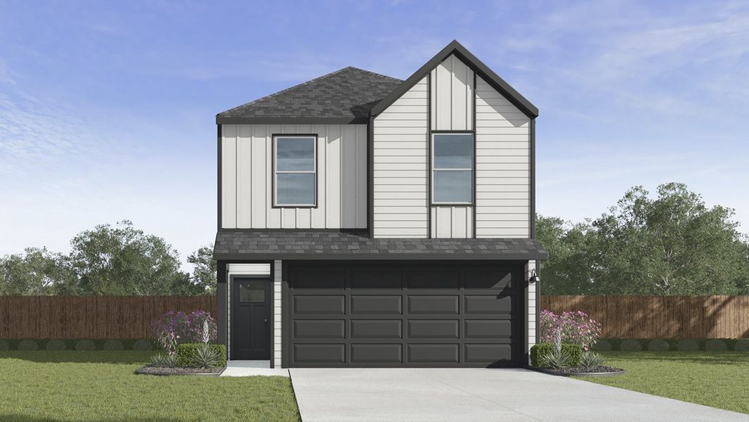 Representative exterior photo of a completed home built from the Benson by D.R. Horton in Arbor Trails South, Princeton, TX (Image 21).