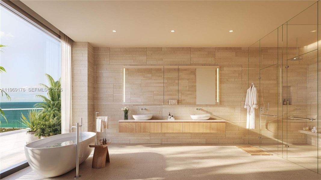 Furnished interior view inside a new home in , Miami Beach (Image 4).