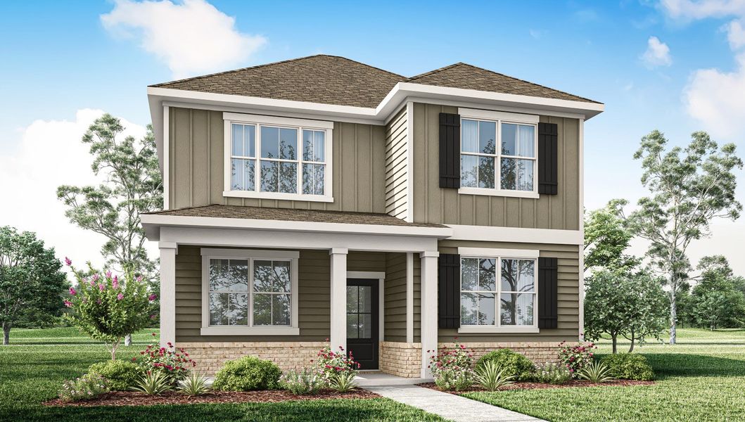 Representative exterior photo of a completed home built from the CALHOUN by D.R. Horton in Percy Cove, Antioch, TN (Image 2).