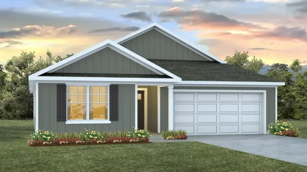 Representative exterior photo of a completed home built from the Lakeside by D.R. Horton in Maple Grove, Conway, SC (Image 5).
