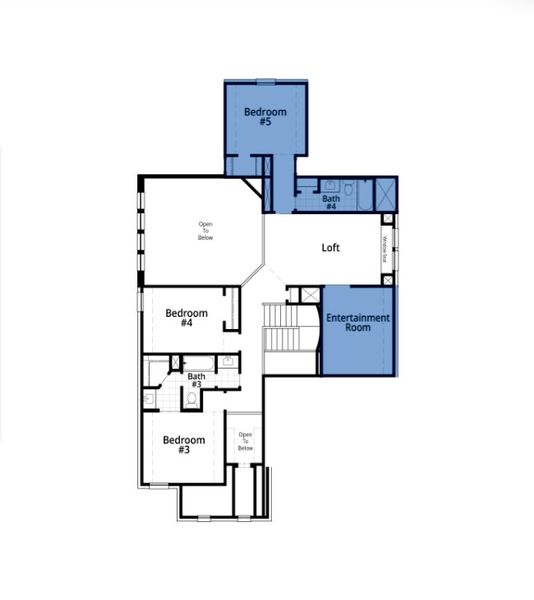 2D floor plan layout of this home in Cambridge Crossing: 50ft. lots, Celina, TX (Image 2).