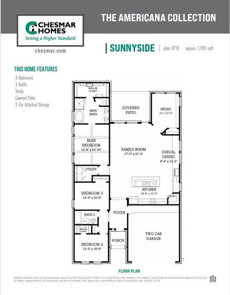 2D floor plan layout of this home in The Trails, New Caney, TX (Image 5).