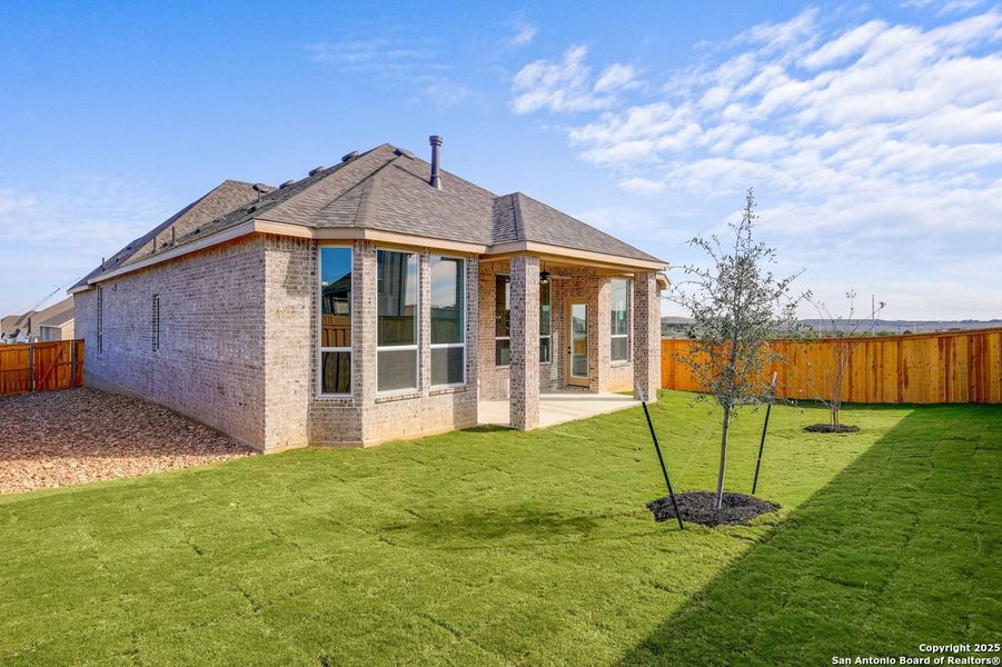 Exterior details and patio area of a home in Mayfair: 50ft. lots, New Braunfels (Image 2).