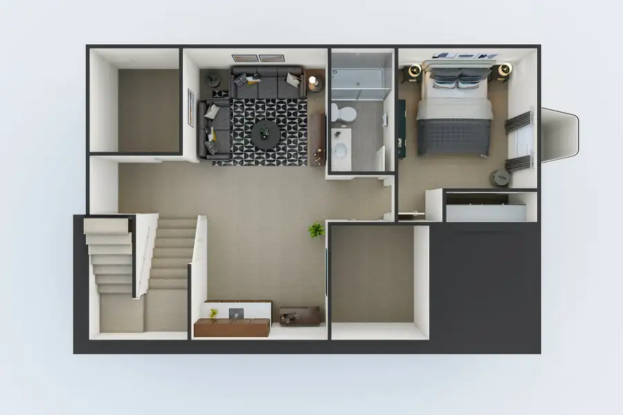 2D floor plan layout of this home in Sugar Mill Village, Longmont, CO (Image 4).