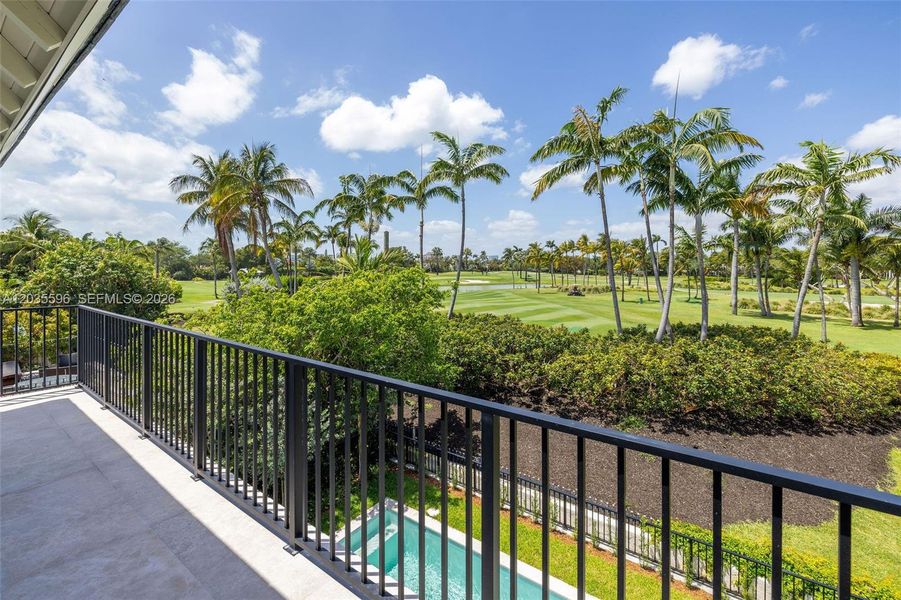 Primary bedroom balcony overlooks gold course Primary bedroom balcony overlooks gold course