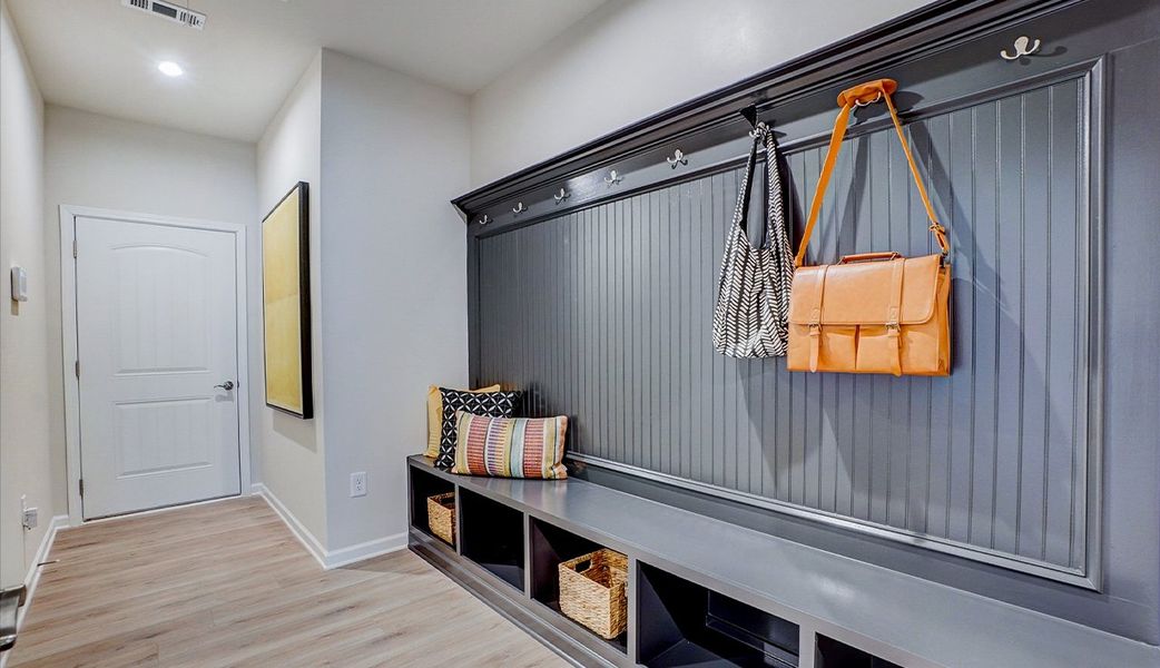 Mudroom with bench & storage