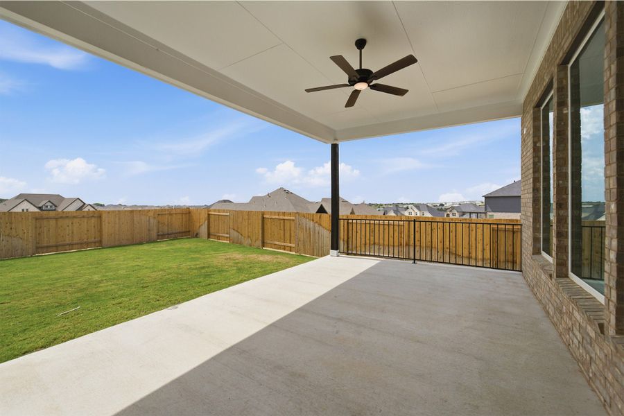 Exterior details and patio area of a home in Sunfield, Buda (Image 4). Exterior details and patio area of a home in Sunfield, Buda (Image 4).