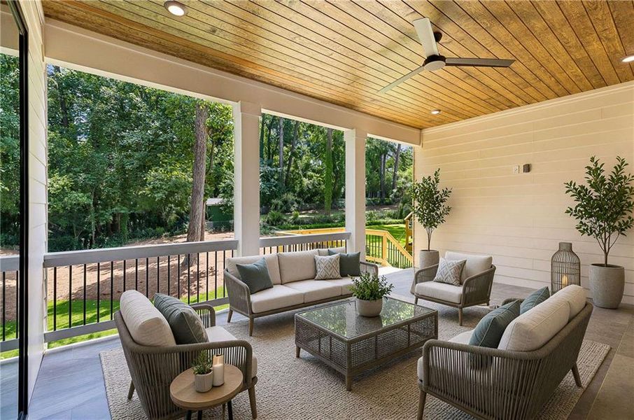 Exterior details and patio area of a home in , Atlanta (Image 3).
