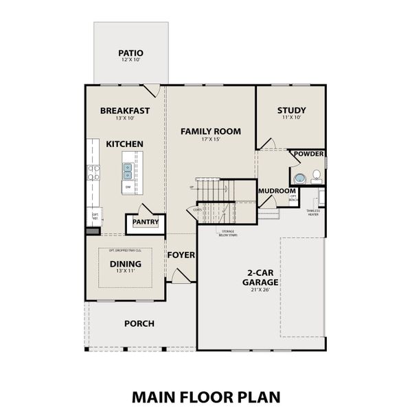 2D floor plan layout of this home in Benders Cove, Mount Juliet, TN (Image 3).