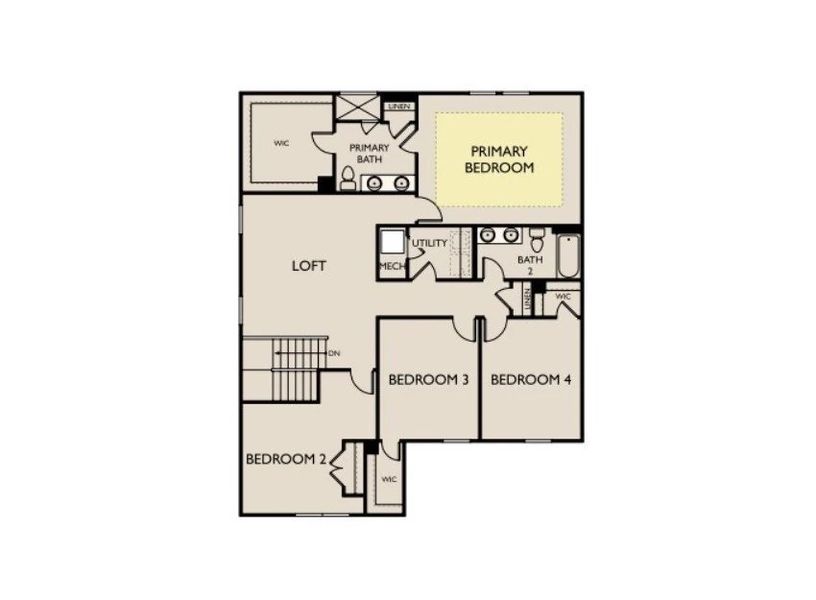 2D floor plan layout of this home in Cades Bluff, Lebanon, TN (Image 4).