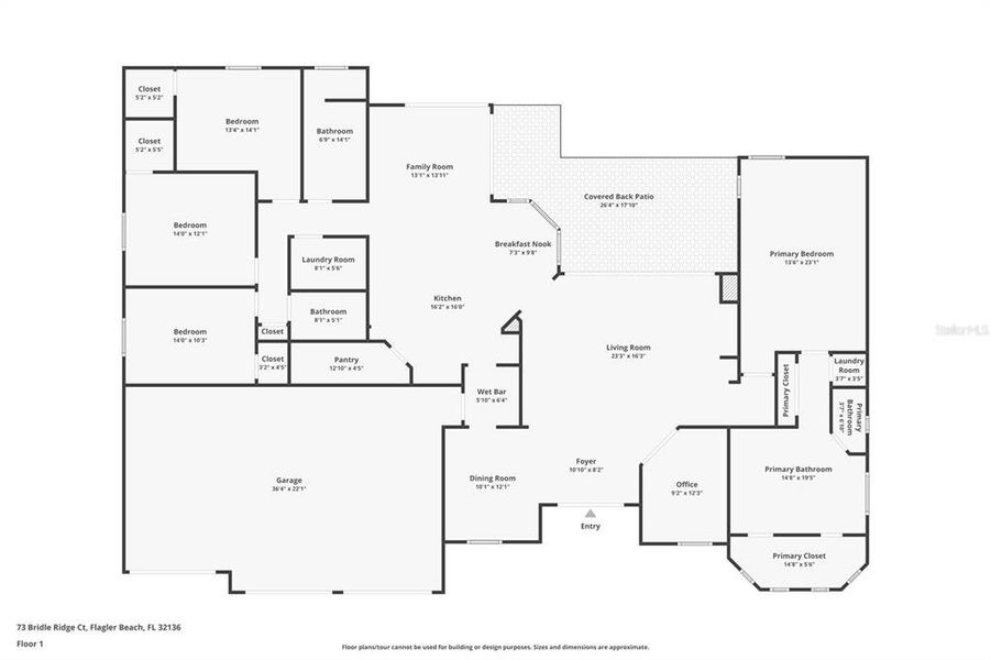 2D floor plan layout of this home in , Flagler Beach, FL (Image 5). 2D floor plan layout of this home in , Flagler Beach, FL (Image 5).