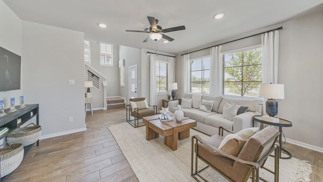 Representative furnished interior of a home built from the Riverdale by Chesmar Homes in Elyson Courtyard Collection, Katy (Image 4). Representative furnished interior of a home built from the Riverdale by Chesmar Homes in Elyson Courtyard Collection, Katy (Image 4).