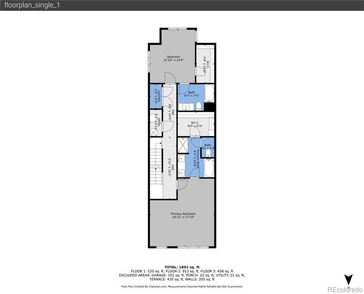 2D floor plan layout of this home in , Denver, CO (Image 5). 2D floor plan layout of this home in , Denver, CO (Image 5).