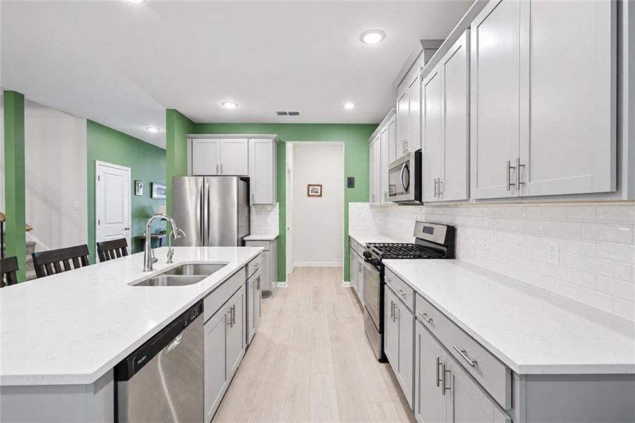 Furnished interior view inside a new home in Creekside at Oxford Park, Fairburn (Image 7).