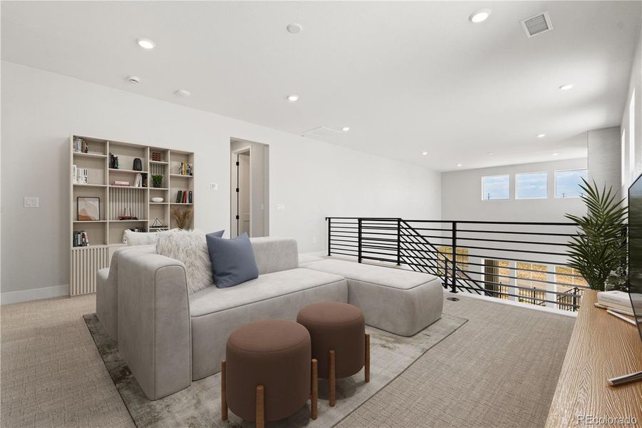 Furnished interior view inside a new home in Gallery at The Canyons, Castle Pines (Image 9).