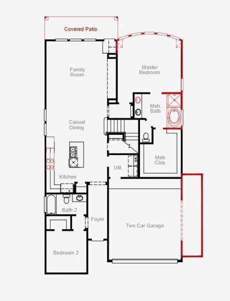 2D floor plan layout of this home in The Trails, New Caney, TX (Image 2). 2D floor plan layout of this home in The Trails, New Caney, TX (Image 2).