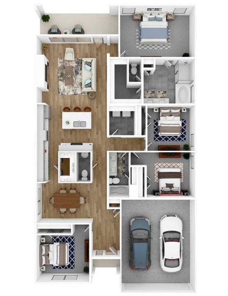 2D floor plan layout of this home in Clearview Ranch, Royse City, TX (Image 4). 2D floor plan layout of this home in Clearview Ranch, Royse City, TX (Image 4).