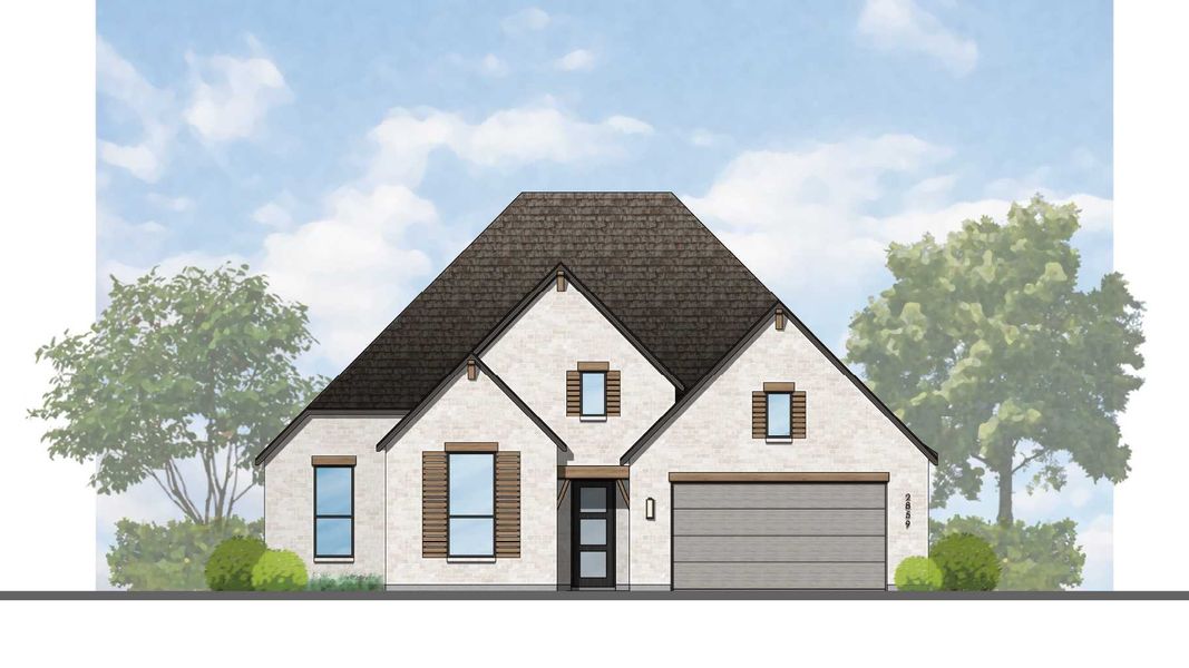 Representative rendering of the exterior for the Chesterfield Plan by Highland Homes (Image 18).