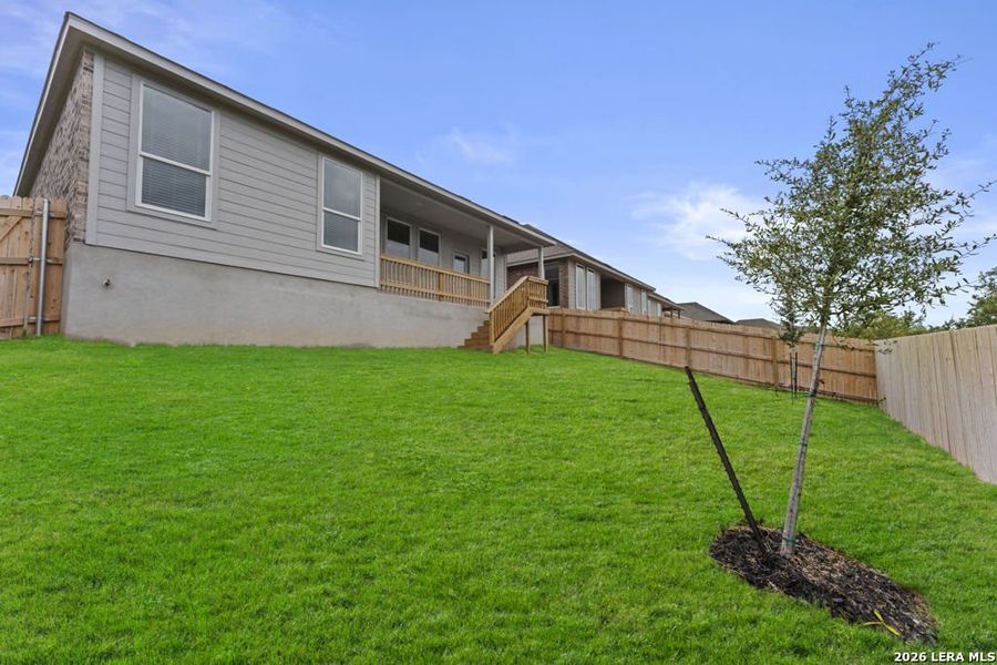 Exterior details and patio area of a home in Brookmill, San Antonio (Image 2).