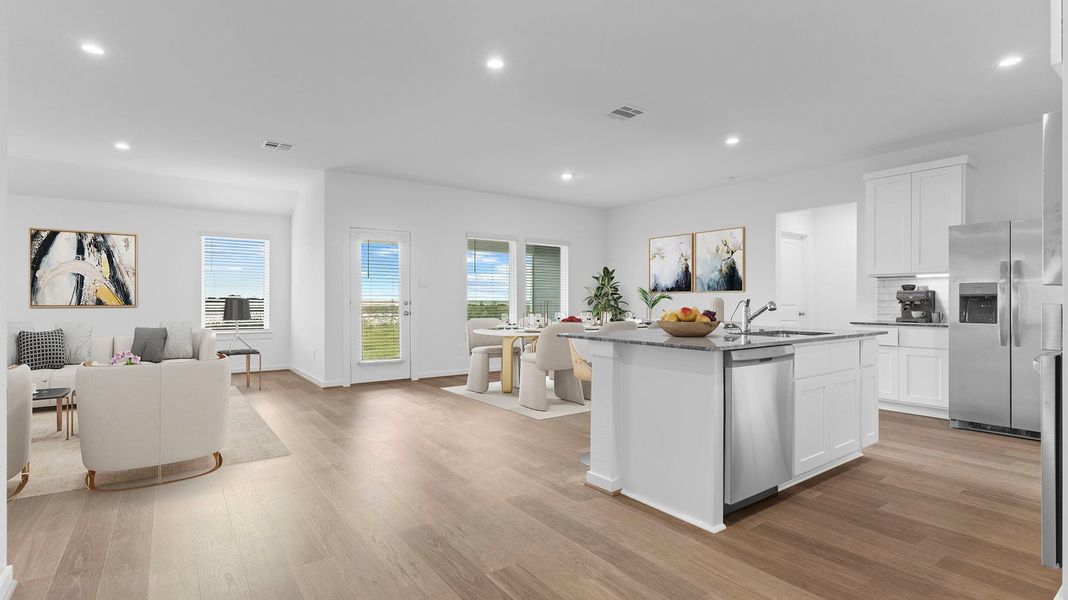 Representative furnished interior of a home built from the GARLAND by D.R. Horton in Grand Cay Harbour, Texas City (Image 5). Representative furnished interior of a home built from the GARLAND by D.R. Horton in Grand Cay Harbour, Texas City (Image 5).