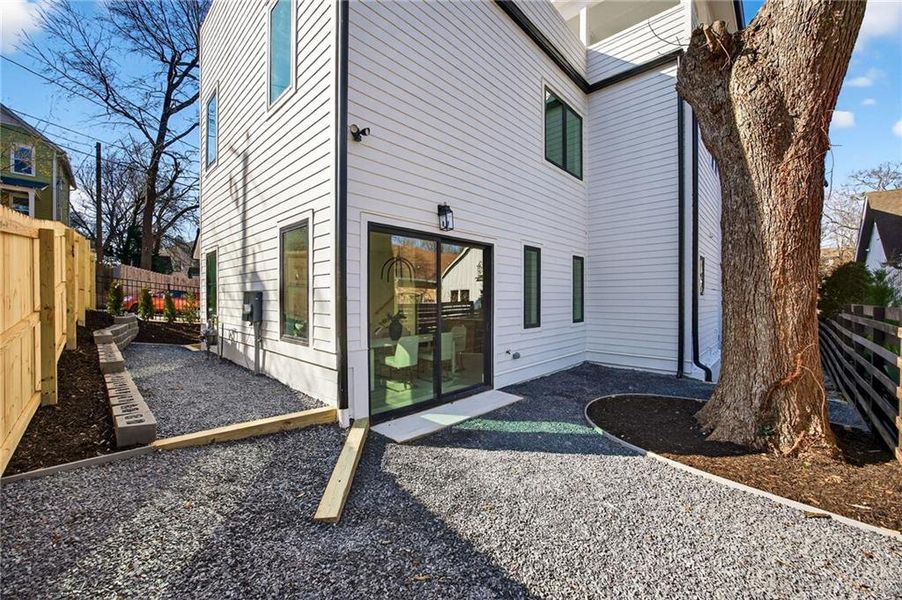 Exterior details and patio area of a home in , Atlanta (Image 2). Exterior details and patio area of a home in , Atlanta (Image 2).
