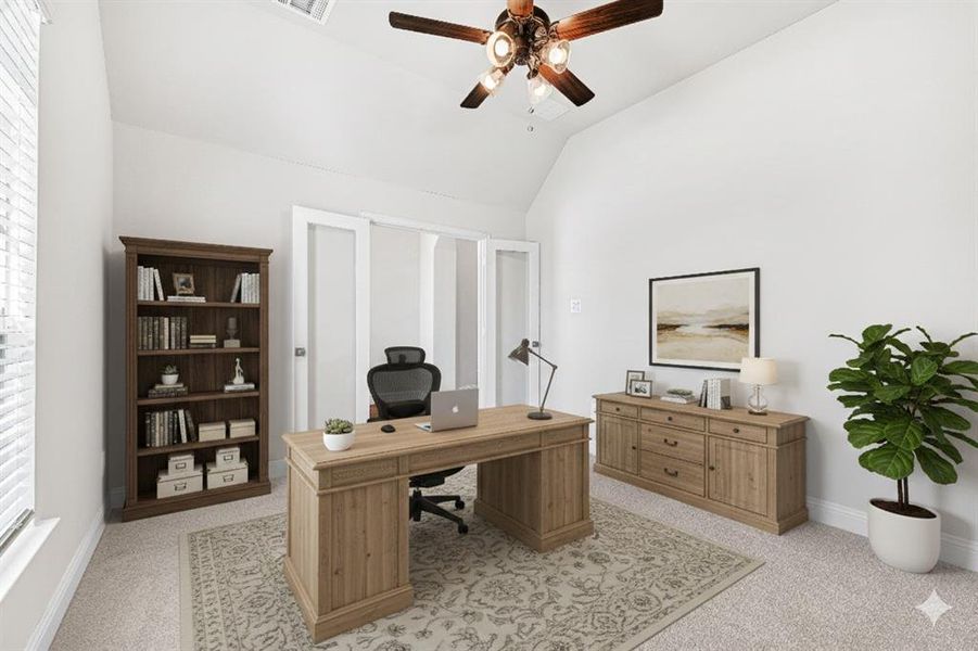 Office - virtually staged