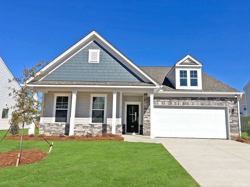 Front exterior of a new home in The Beacon at Old Peachtree Single Family Homes, Lawrenceville, GA, highlighting curb appeal (Image 38).