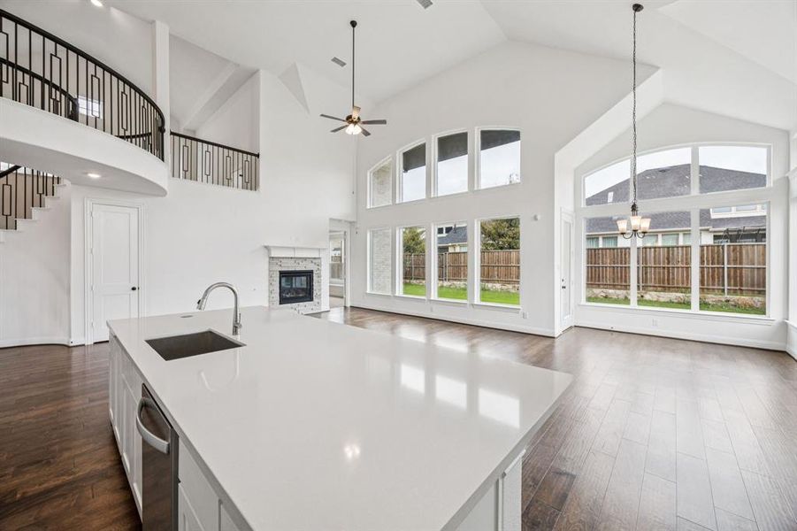 Furnished interior view inside a new home in Dominion of Pleasant Valley, Wylie (Image 4).