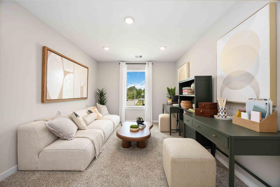 Furnished interior view inside a new home in Grand West, Houston (Image 16).