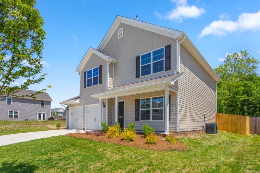 Representative exterior photo of a completed home built from the Vermont by Keystone Homes NC in Brassfield Meadows, Burlington, NC (Image 42). Representative exterior photo of a completed home built from the Vermont by Keystone Homes NC in Brassfield Meadows, Burlington, NC (Image 42).