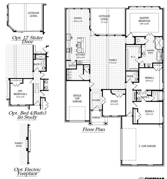 Image 14 representing the Farris by Chesmar Homes in The Grove at Blackhawk, Pflugerville, TX.